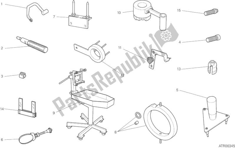 All parts for the 001 - Workshop Service Tools, Engine of the Ducati Diavel Xdiavel S Thailand 1260 2017